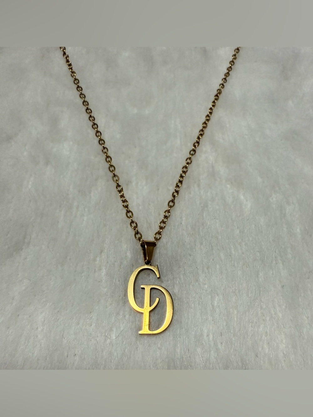 Monogram Pendant Necklace Fashion Jewelry